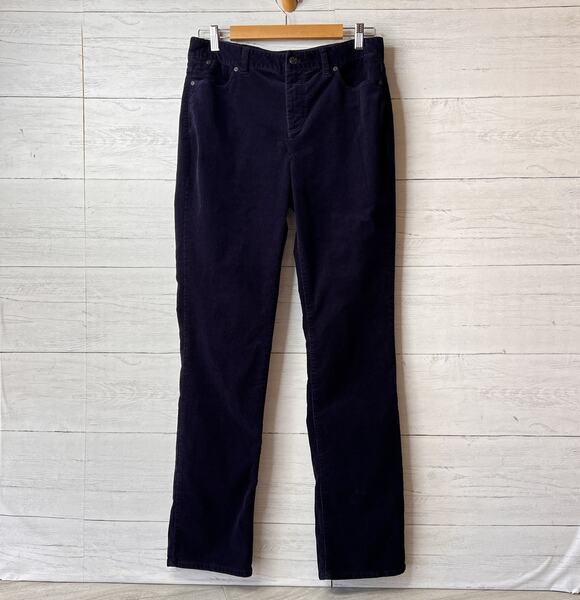 Talbots Pants - Talbots Pants Womens Size 10 Navy Blue Heritage Corduroy Cotton Blend Stretch
